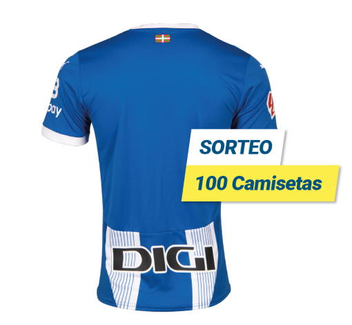 Contrata tu conexión a internet con la fibra óptica de DIGI y participa en el sorteo de 100 camisetas oficiales del Deportivo Alavés. Para participar en el sorteo de la camiseta oficial de la primera equipación del Deportivo Alavés, es necesario contratar fibra DIGI en cualquiera de sus modalidades y rellenar el formulario.