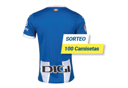 Contrata tu conexión a internet con la fibra óptica de DIGI y participa en el sorteo de 100 camisetas oficiales del Deportivo Alavés. Para participar en el sorteo de la camiseta oficial de la primera equipación del Deportivo Alavés, es necesario contratar fibra DIGI en cualquiera de sus modalidades y rellenar el formulario.