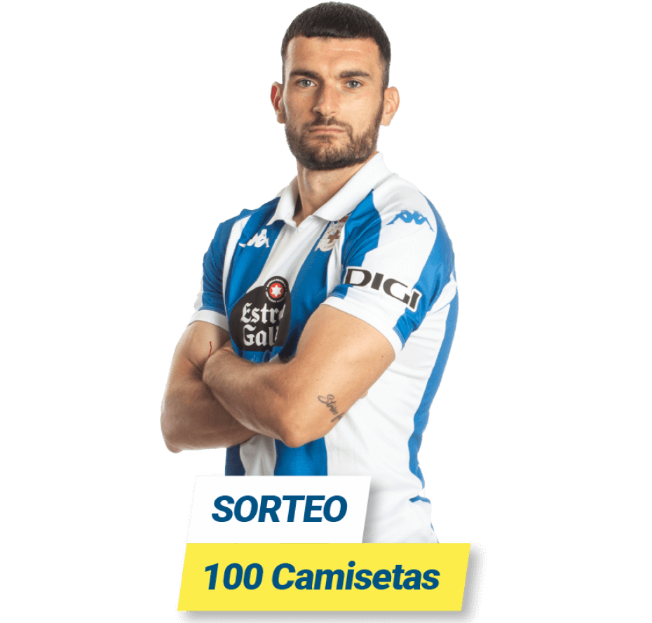 Contrata tu conexión a internet con la fibra óptica de DIGI y participa en el sorteo de 100 camisetas oficiales del RC Deportivo. Para participar en el sorteo de la camiseta oficial de la primera equipación del RC Deportivo, es necesario contratar fibra DIGI en cualquiera de sus modalidades y rellenar el formulario.